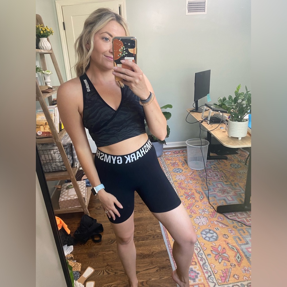 Black Gymshark biker shorts